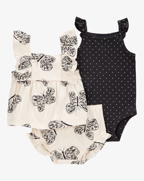 Original Carter's Girls 3-Piece Little Diaper Cover Set