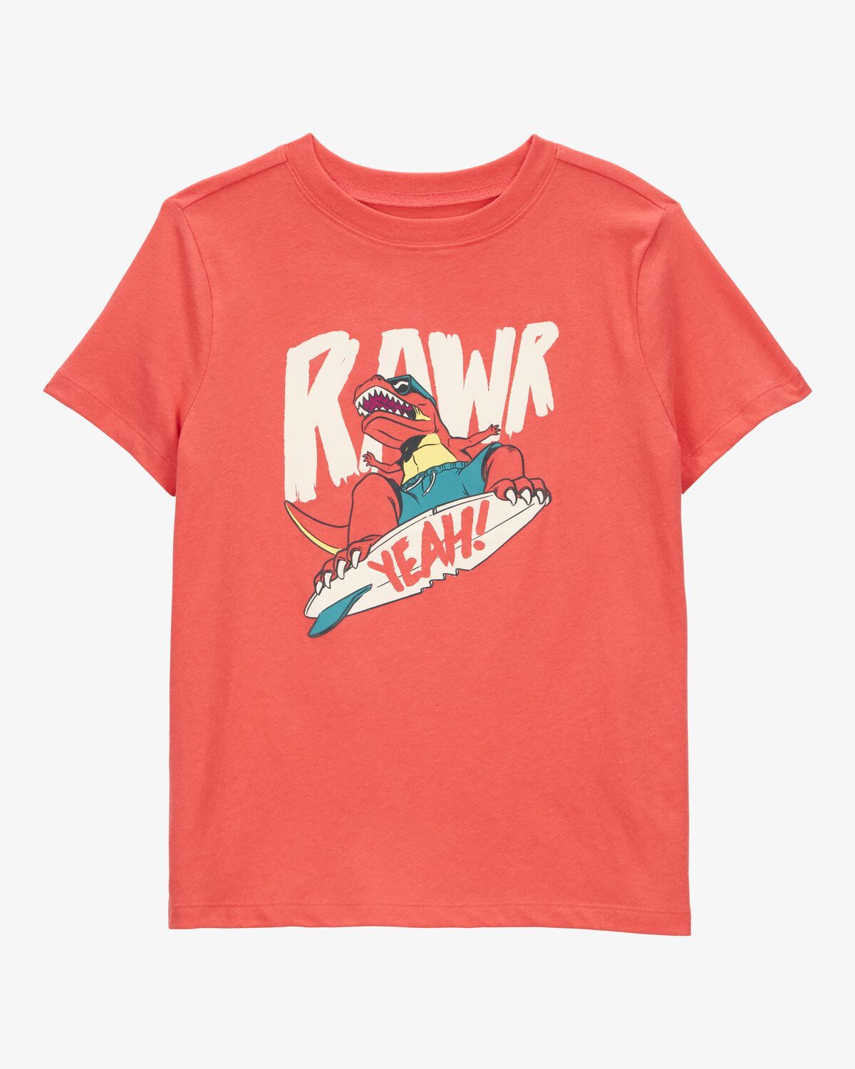 Original Carter's Boys Dinosaur Skateboard Graphic T-shirt