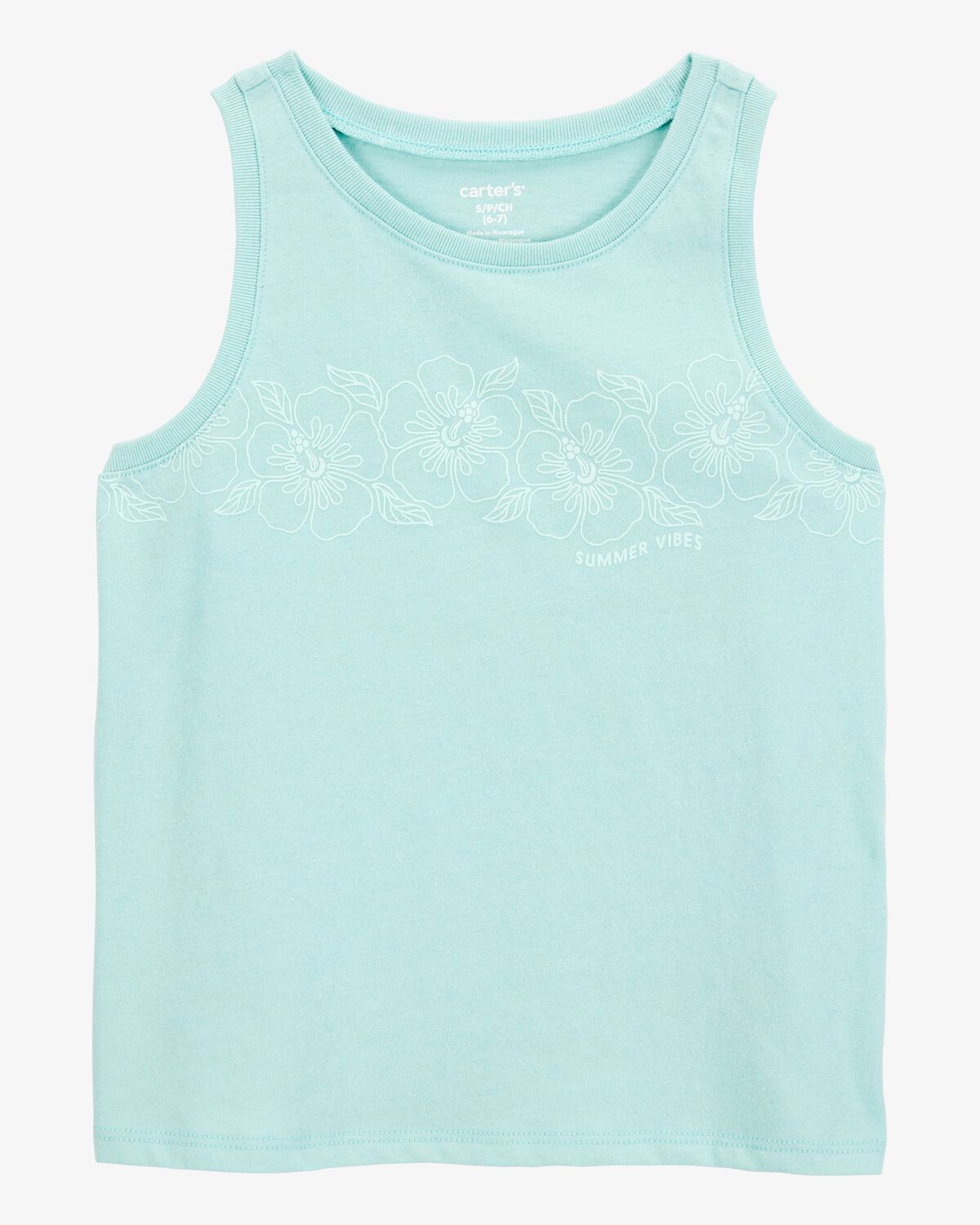 Original Carter's Girls Flower Vintage Muscle Tank