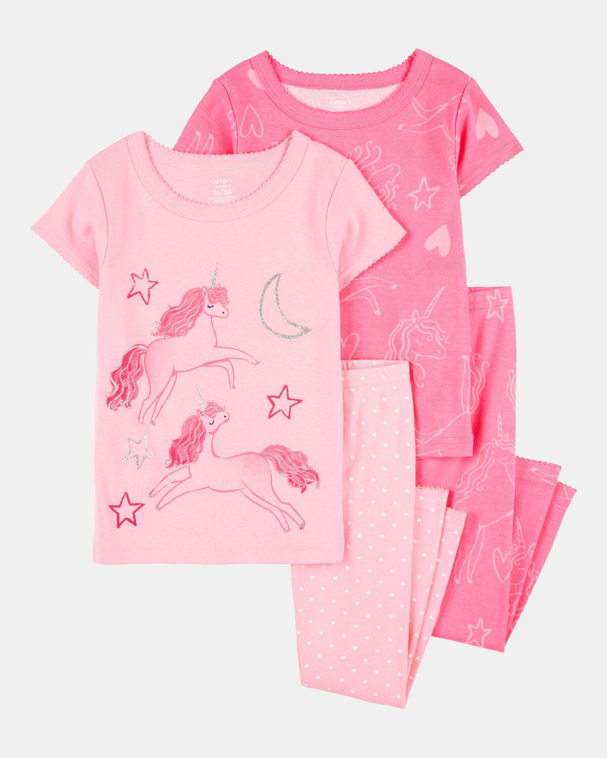 Original Carter's Girls 4-Pcs Unicorn Pajama