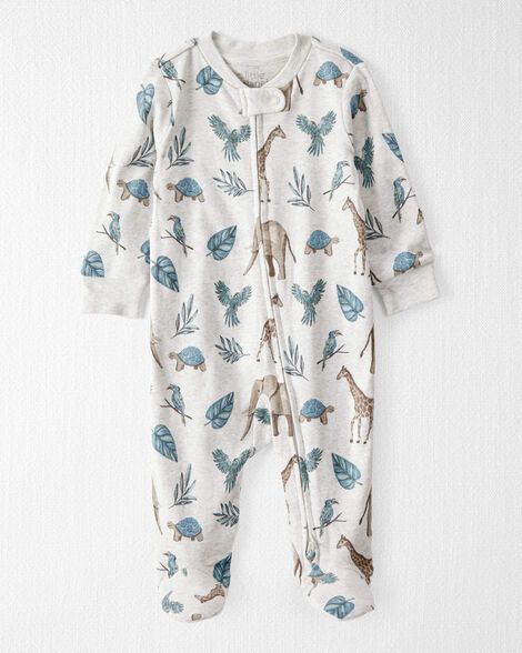 Original Carter's Baby Organic Cotton Safari-Print Sleep &amp; Play Overall