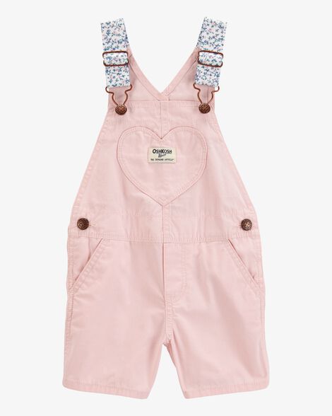 Oshkosh B'gosh Girls Heart Woven Shortalls
