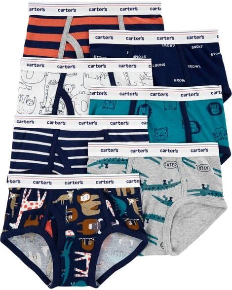 Original Carter's Boys 7-Pack Cotton Blend Briefs Underwear