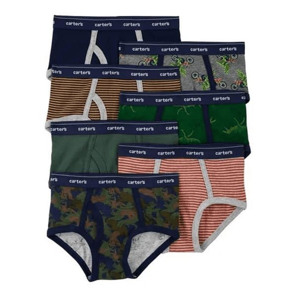 Original Carter's Boys 7-Pack Cotton Blend Briefs Underwear