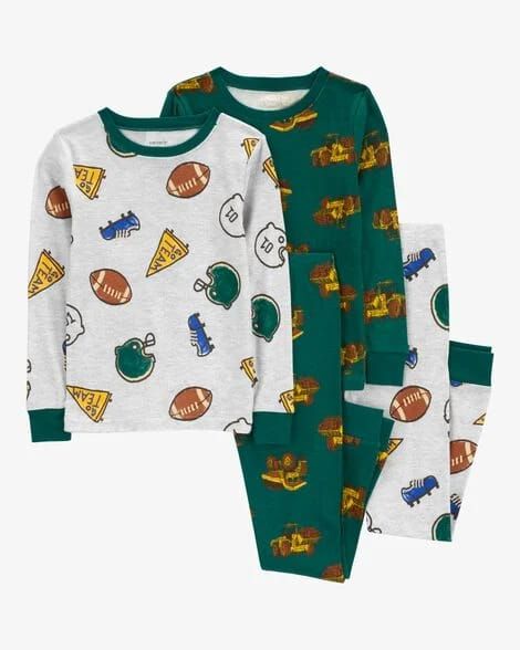 Original Carter's Boys 4-Piece Sports Snug Fit Cotton Pajama
