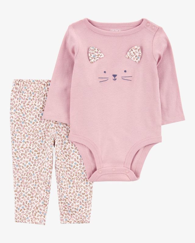 Original Carter's Girls 2-Pcs Cotton Set