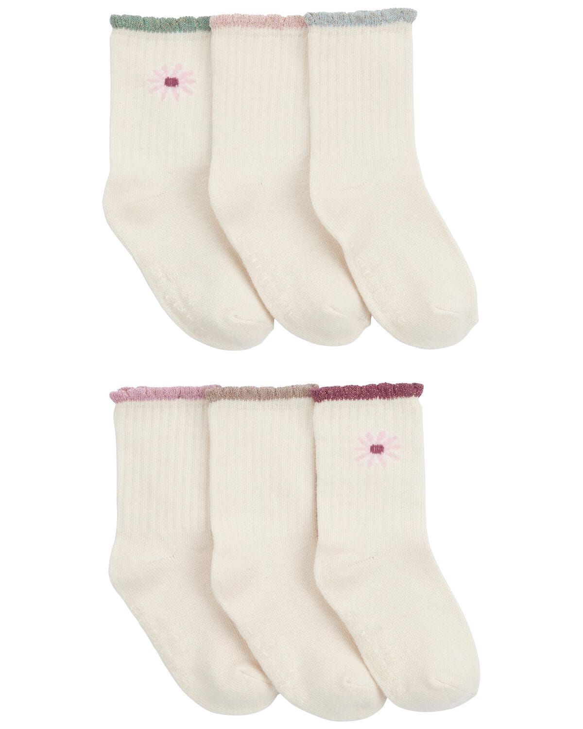 Original Carter's Girls 6-Pack Daisy Socks