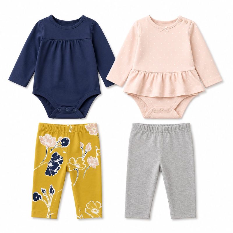 Original Carter's Baby Girl 4-Piece Cotton Set