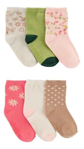 Original Carter's Girls 6-Pack Crew Socks