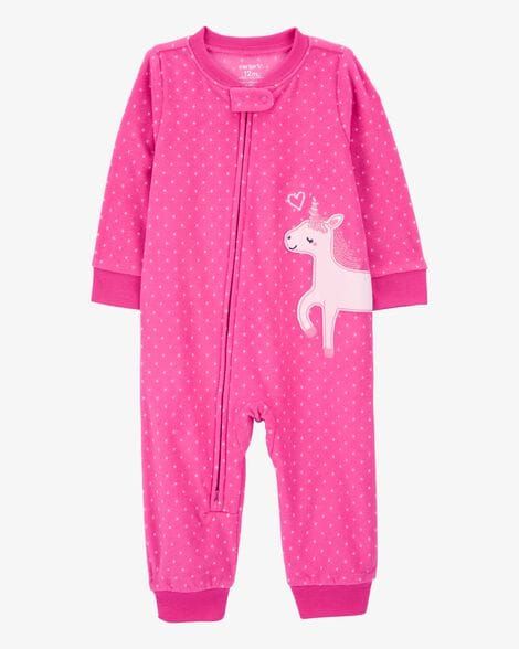 Original Carter's Girls Unicorn Fleece Footless Overall
