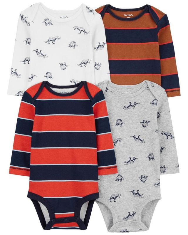 Original Carter's Baby 4-Pack Long-Sleeve Cotton Bodysuit