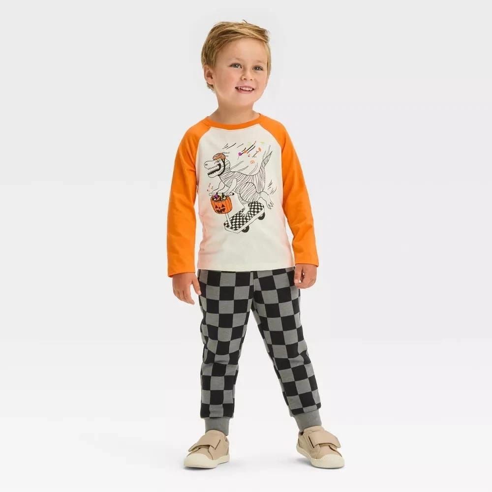 Cat &amp; Jack Boys Halloween Theme Cotton 2-Piece Set