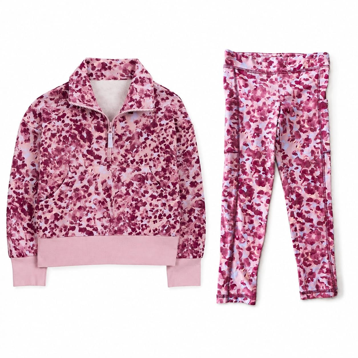 Original Carter's Girls Fleece 2-Piece Pullover Top &amp; Cotton Leggings