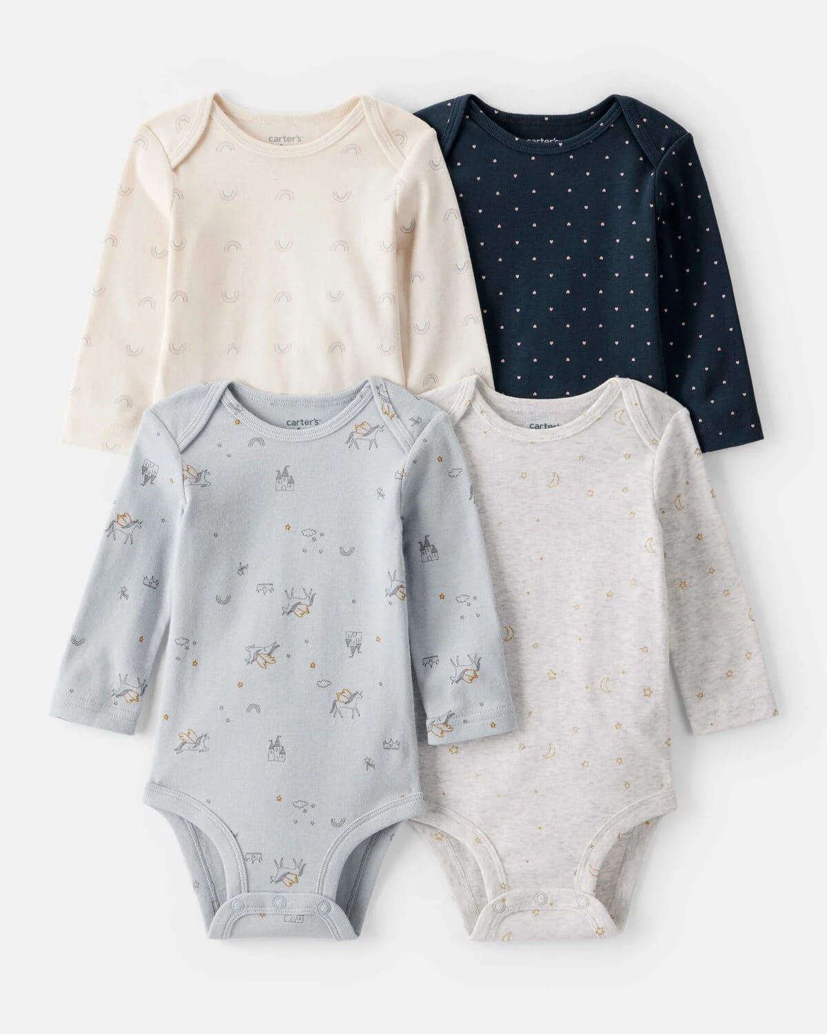 Original Carter's Girls 4-Piece Long-Sleeve Bodysuit