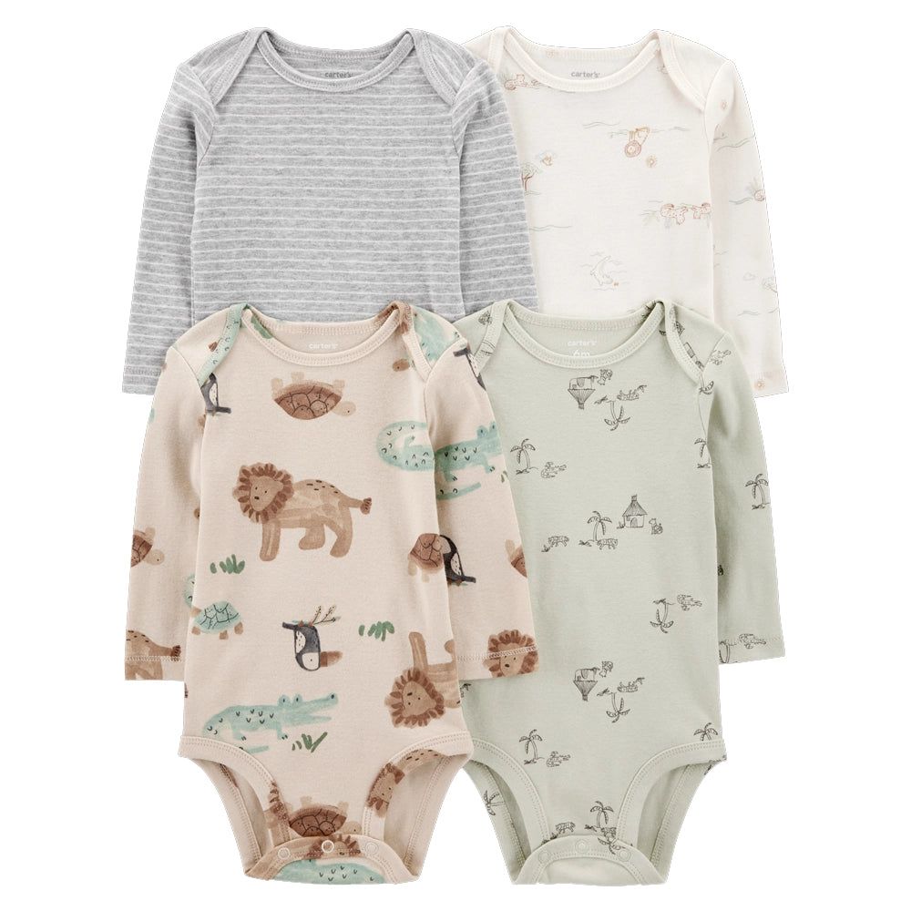 Original Carter's Boys 4-Piece Long-Sleeve Bodysuit