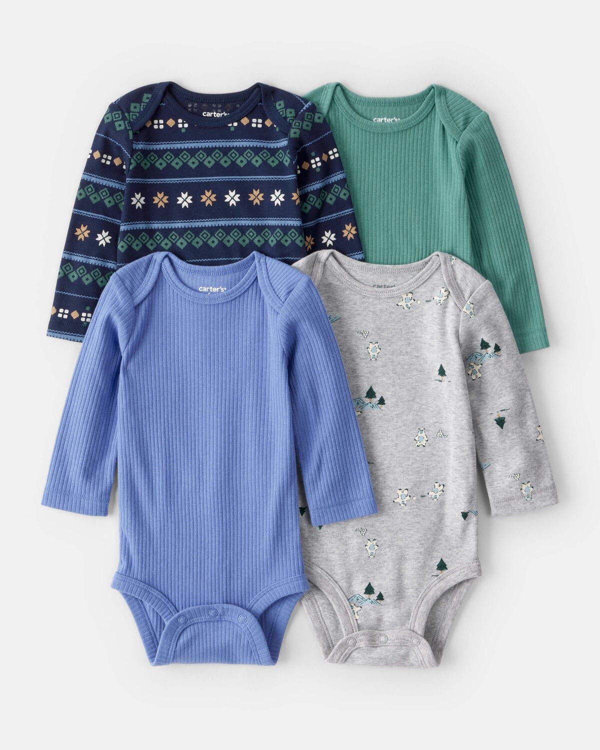 Original Carter's Boys 4-Piece Long-Sleeve Bodysuit