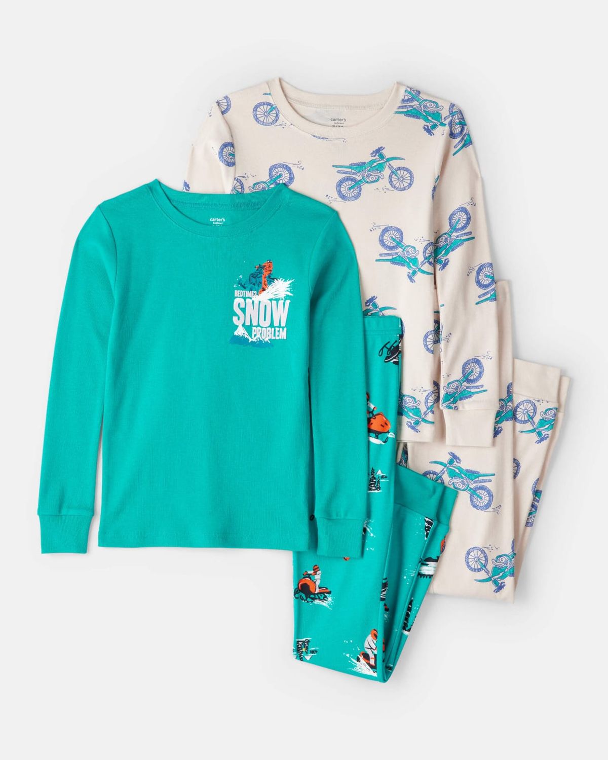 Original Carter's Boys 4-Piece Cotton Pajama