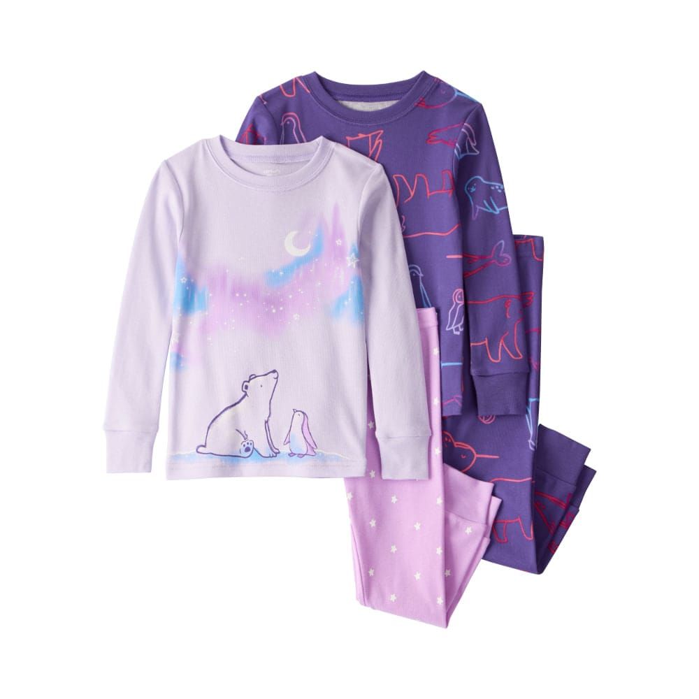 Original Carter's Girls 4-Piece Cotton Snug Fit Pajama