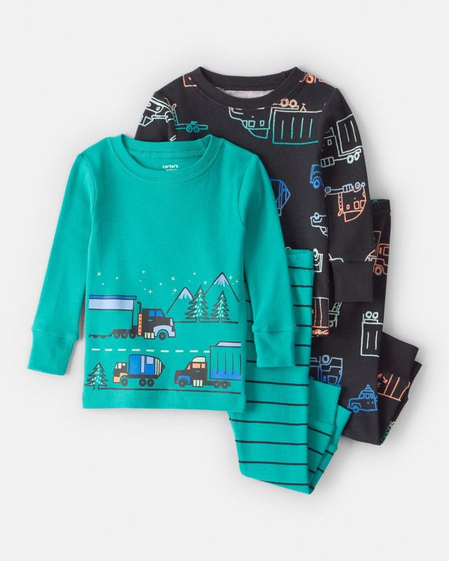 Original Carter's Boys 4-Piece Cotton Snug Fit Pajama