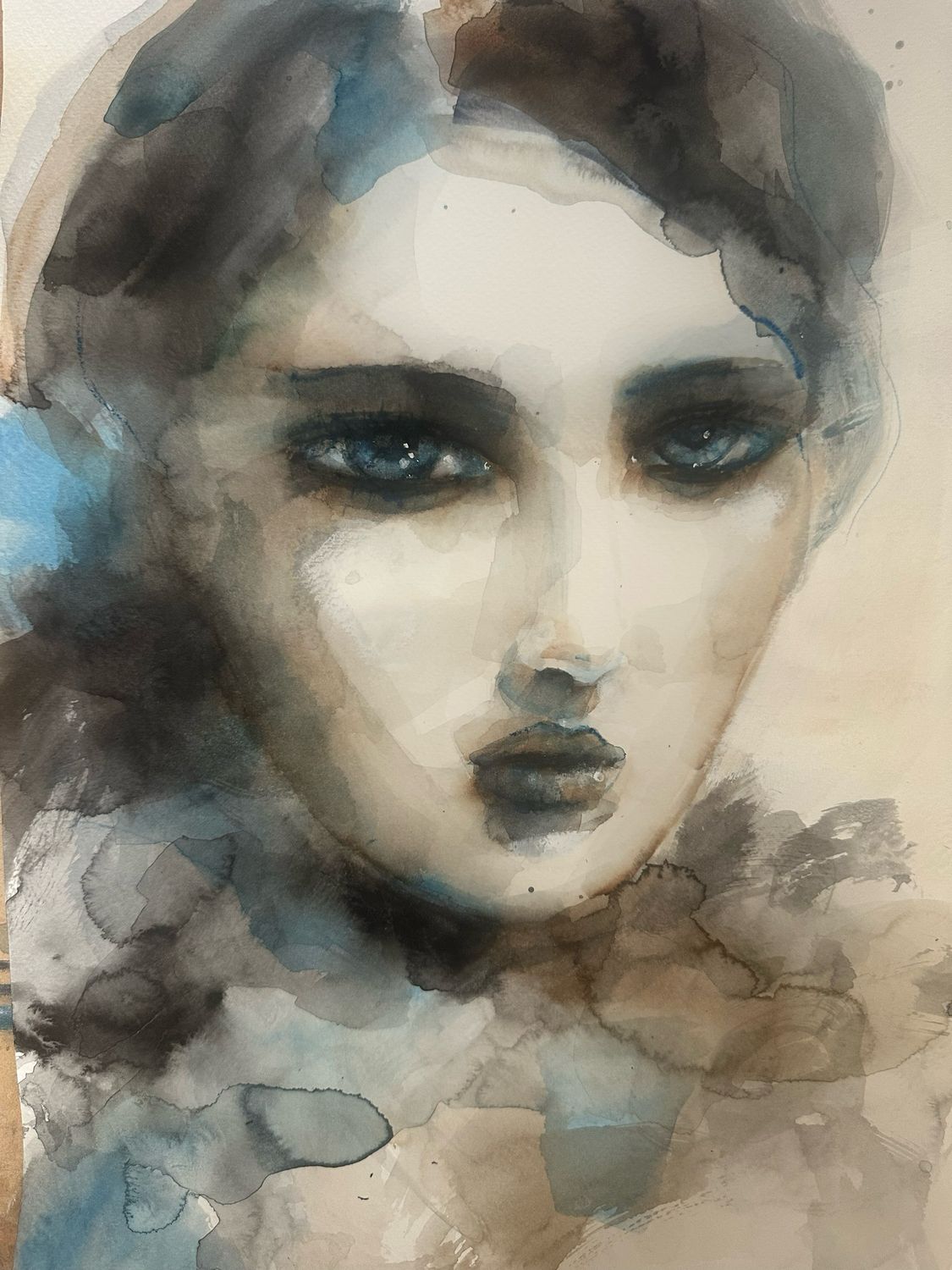 Woman In Furs original painting