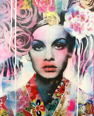 Commission Mixed Media Portrait Framed
