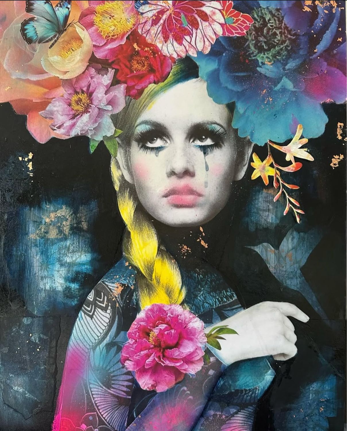 Commission Mixed Media Portrait Framed