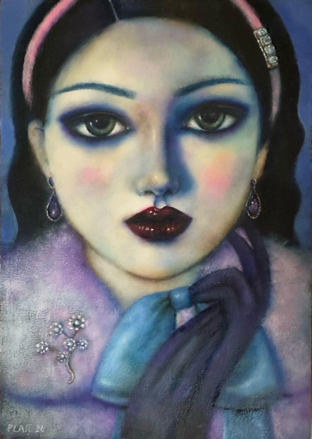 All Dressed Up original oil on board