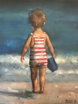 Boy on the Beach signed print