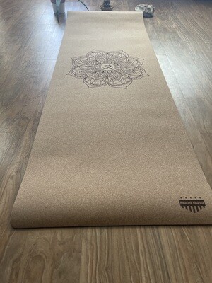 Mandala Cork Board Yoga Mat: Harmonize Your Practice with Natural Beauty and Grounding Energy