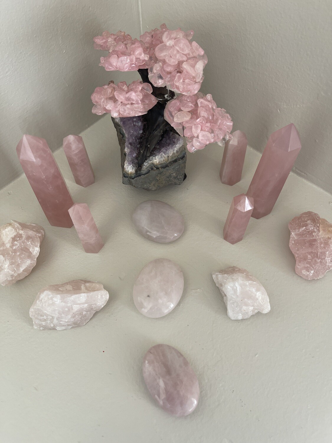 Rose Quartz Palm-Stone for Self-Love