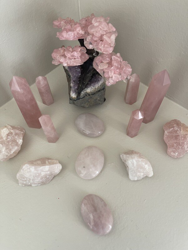 Rose Quartz Palm-Stone for Self-Love