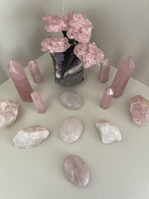 Rose Quartz Palm-Stone for Self-Love