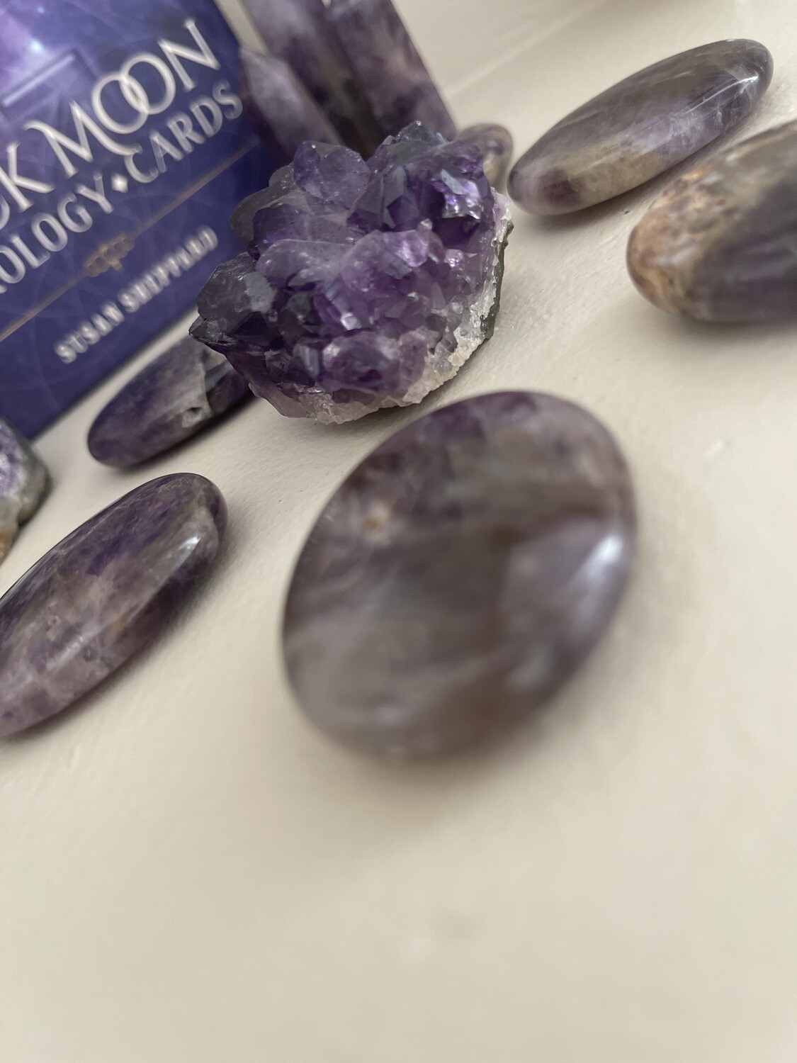 Amethyst Crystal Palm-Stone for Inner Peace