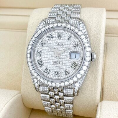 Rolex Datejust Diamanten 41mm Iced Out 2022 UNWORN 126300 Brillanten Diamonds