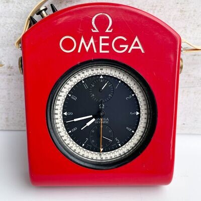 Omega Vintage Olympic Chronograph Rattrapante 65mm Split Second 6713 Taschenuhr