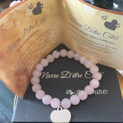 Bracelet en quartz rose