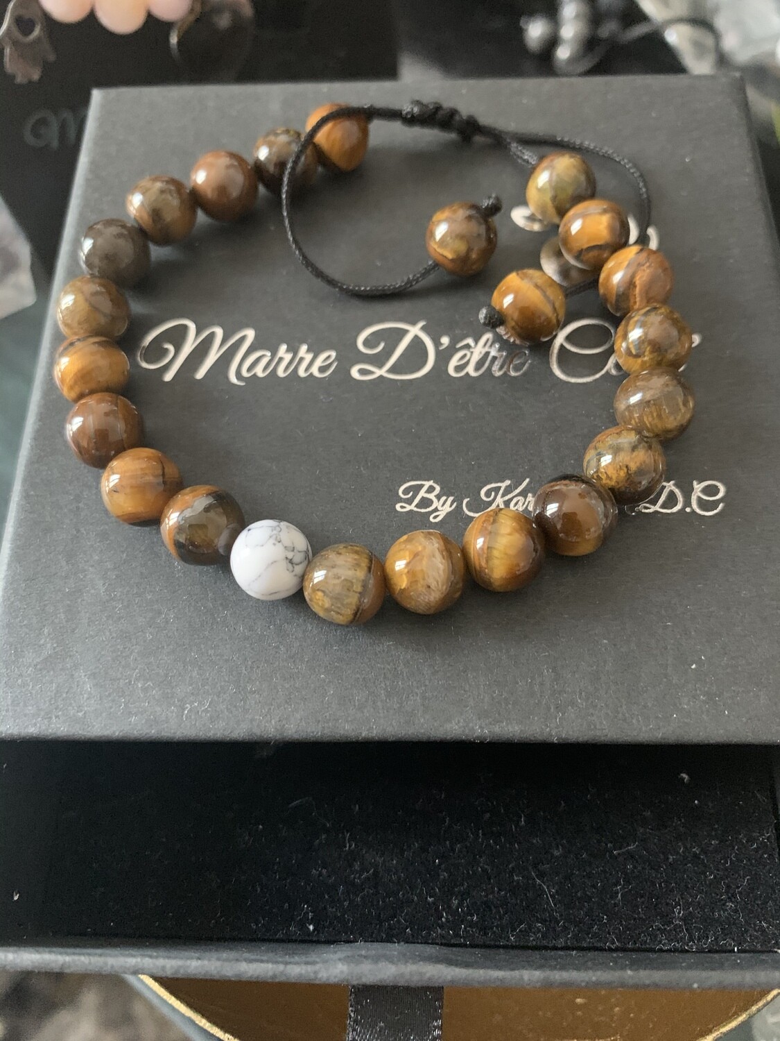 Bracelet œil de tigre cordon