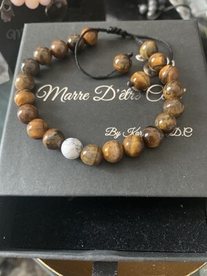 Bracelet œil de tigre cordon