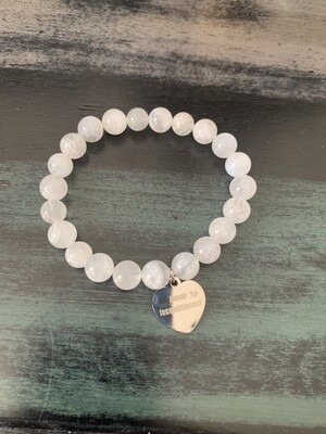 Bracelet en pierres de lune «qualité supérieure »