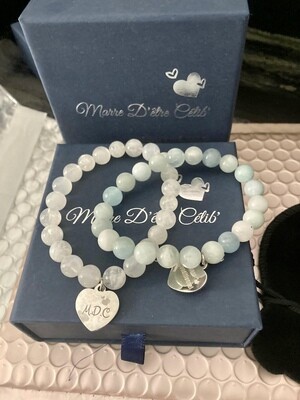 Aquamarine et pierre de lune