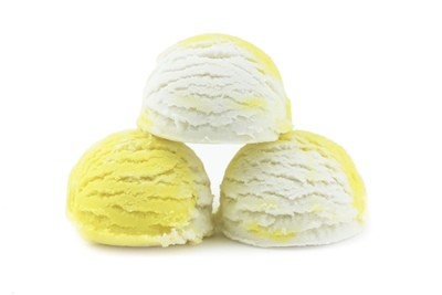 Pineapple Sorbet Triple Bubble Scoop Sundae