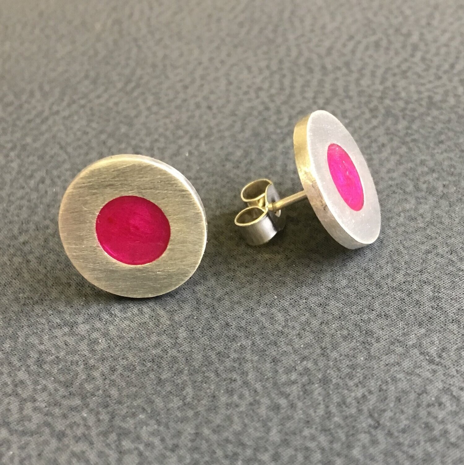 Brushed Sterling Silver Studs