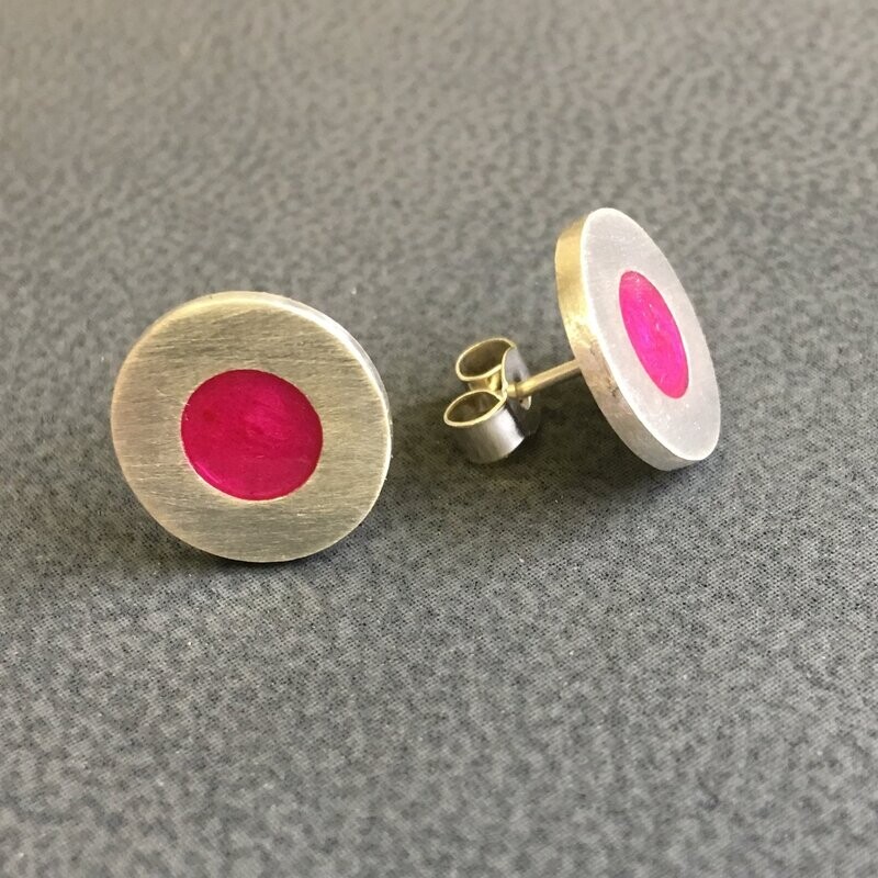 Brushed Sterling Silver Studs