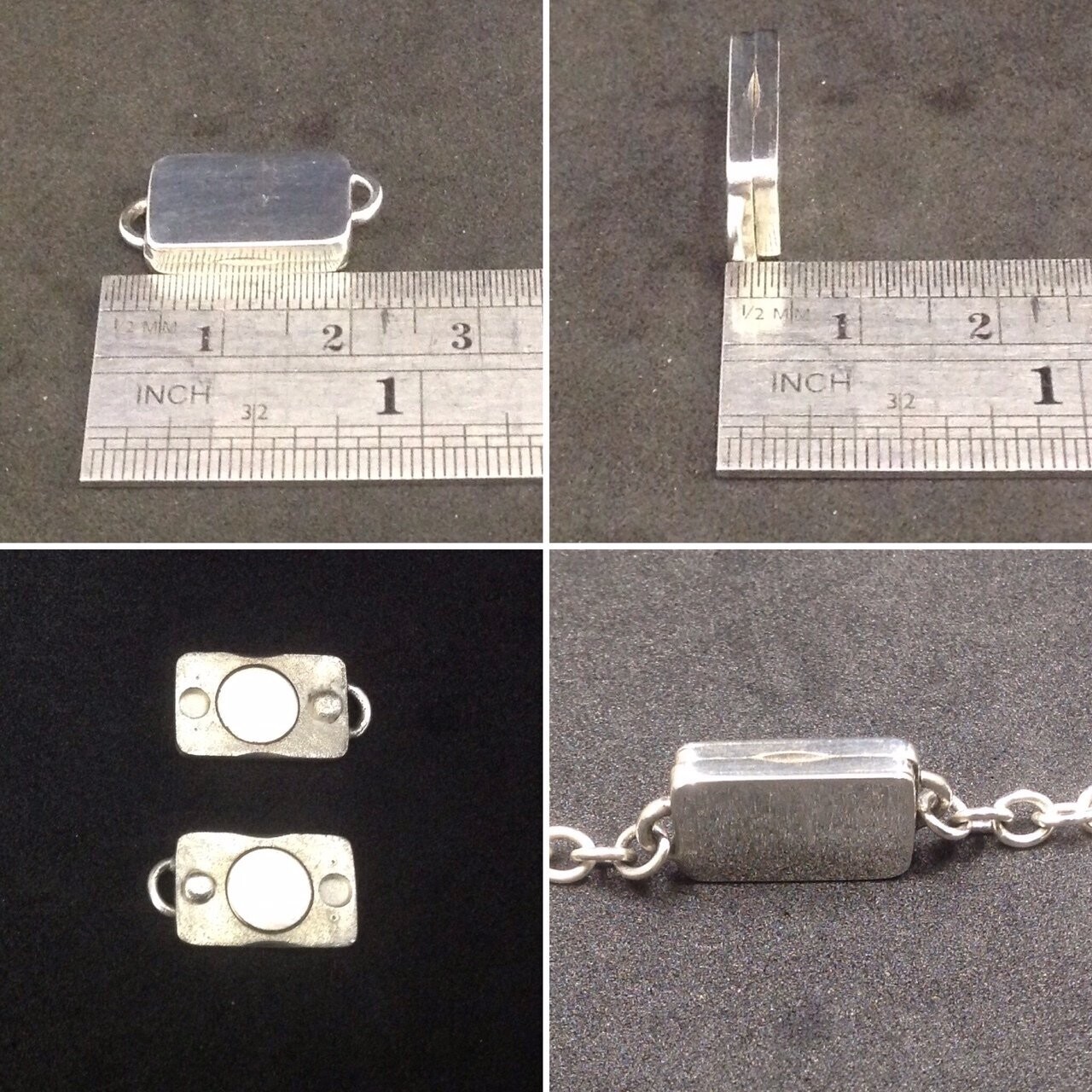 Rectangular Sterling Silver Clasp