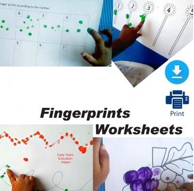 Printable Fingerprints Worksheets for 2+ Children [Downloadable]