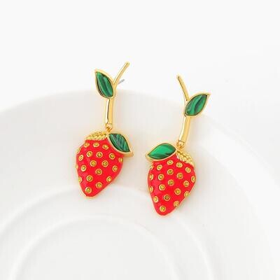 Strawberry Emoji Ohrringe