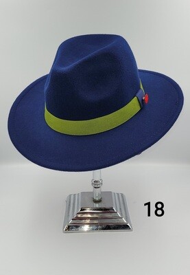 Slicklidz Blue Red Bottom Fedora Hat
