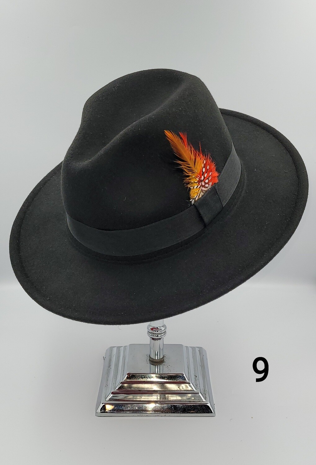 Slicklidz Black Red Bottom Fedora Hat