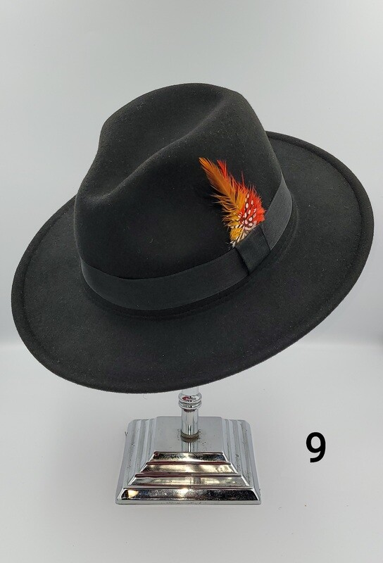 Slicklidz Black Red Bottom Fedora Hat