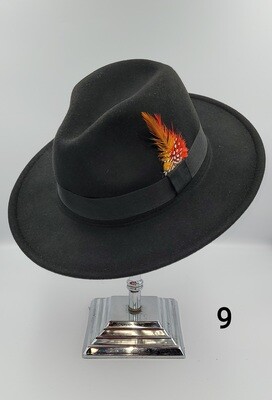 Slicklidz Black Red Bottom Fedora Hat